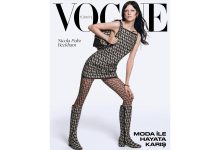 Фото - Никола Пельтц снялась в мини-платье и колготках в сетку для обложки Vogue